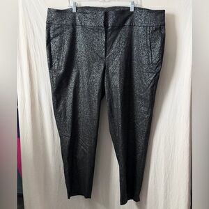 Lane Bryant Black Metallic Trousers